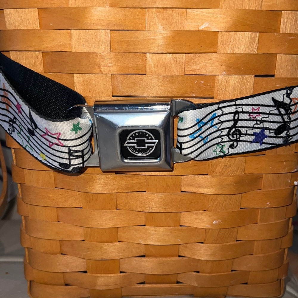 COPY - Unique Vintage Chevrolet Seat Buckle Belt.